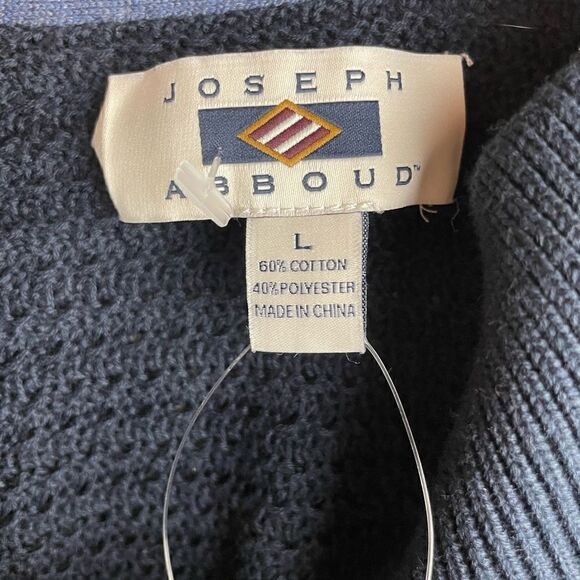 NWT Joseph Abboud Heritage Quarter Zip Sweater Top Size L EUC - Picture 6 of 7